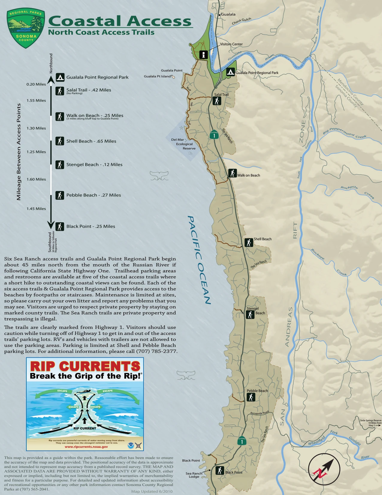 Sea Ranch & Gualala Point Regional Park map