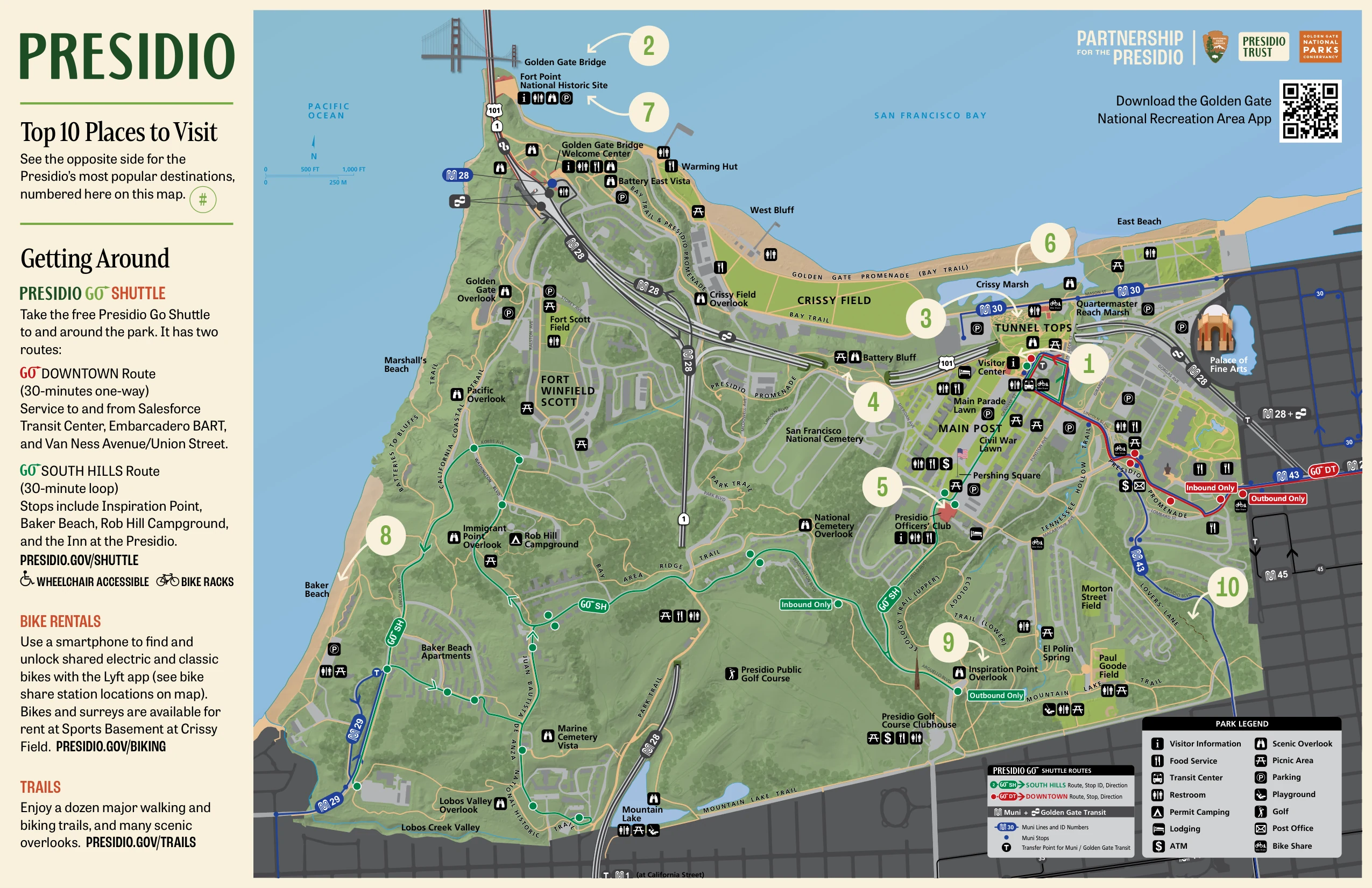 Presidio Visitors Map map