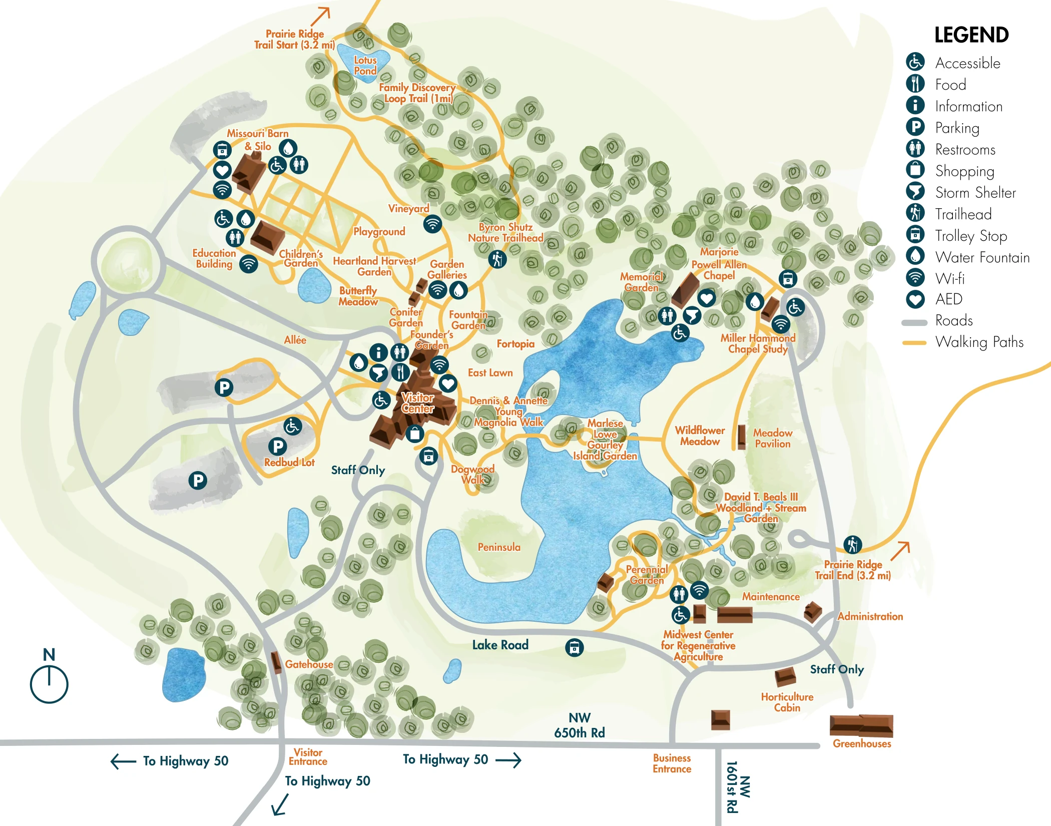 Missouri Botanical Garden (Powell Garden) map