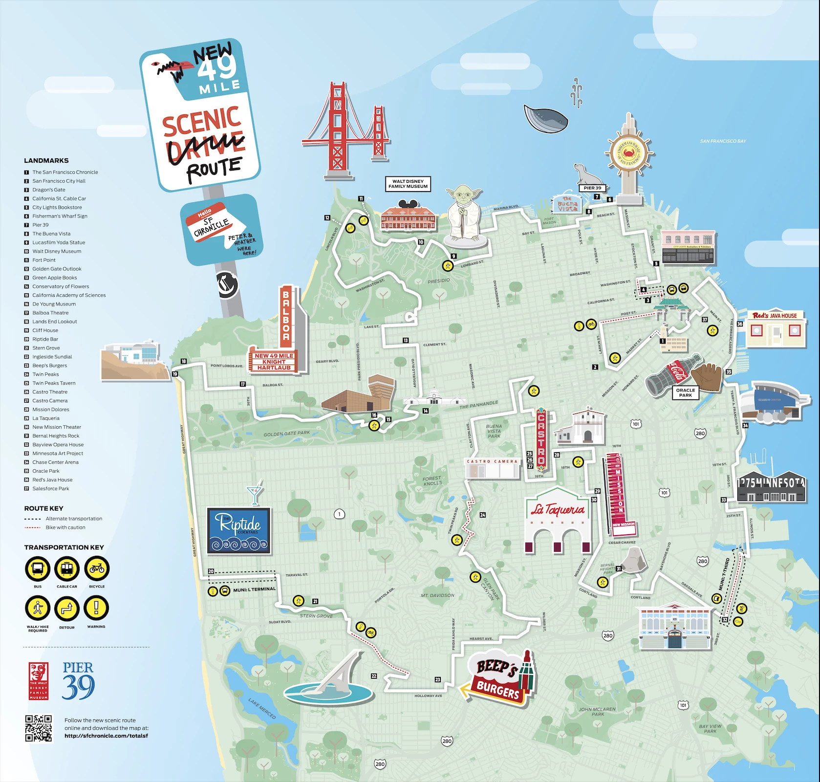 49 Mile Scenic Route map