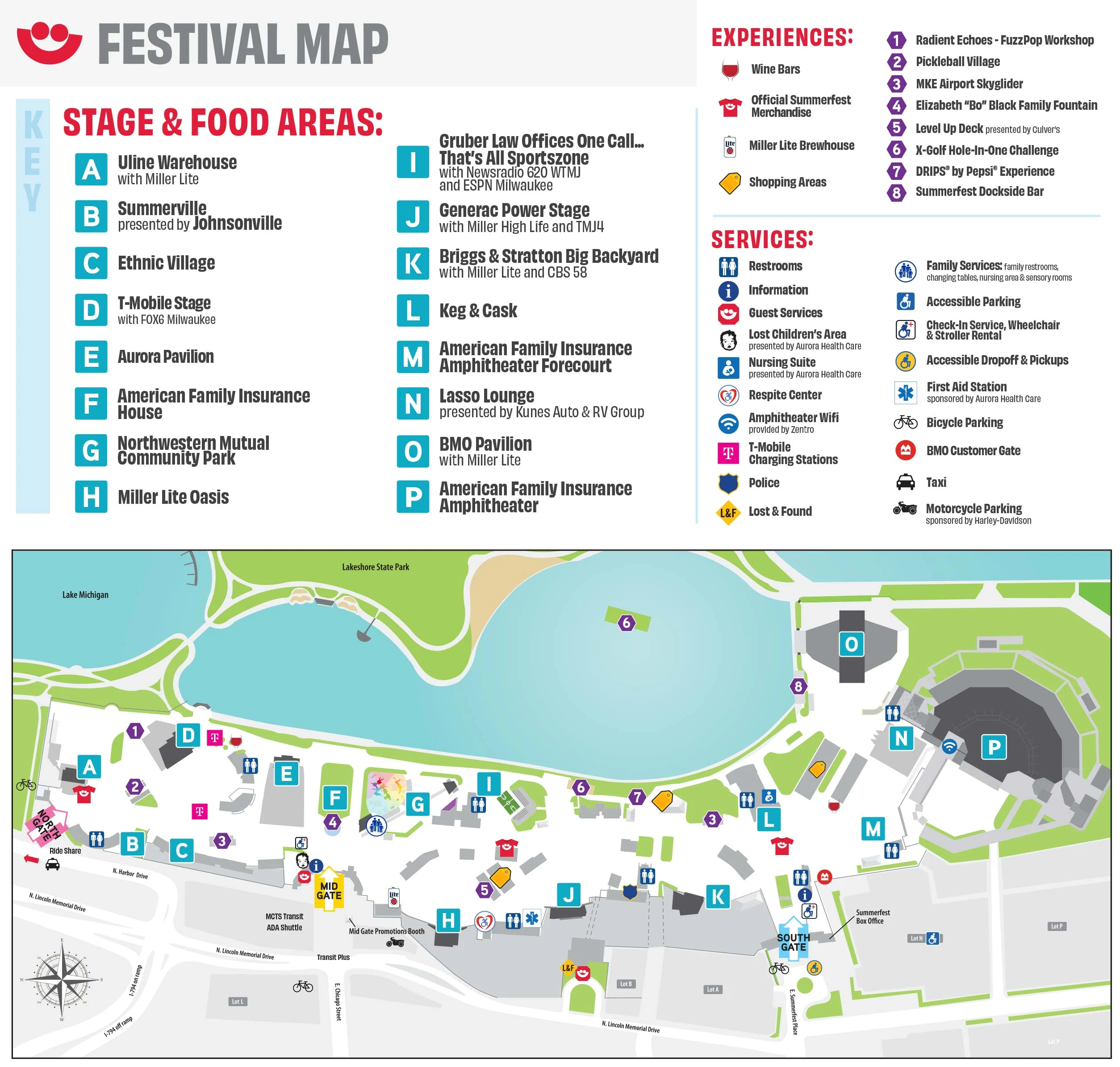 Summerfest Map, 2026 map