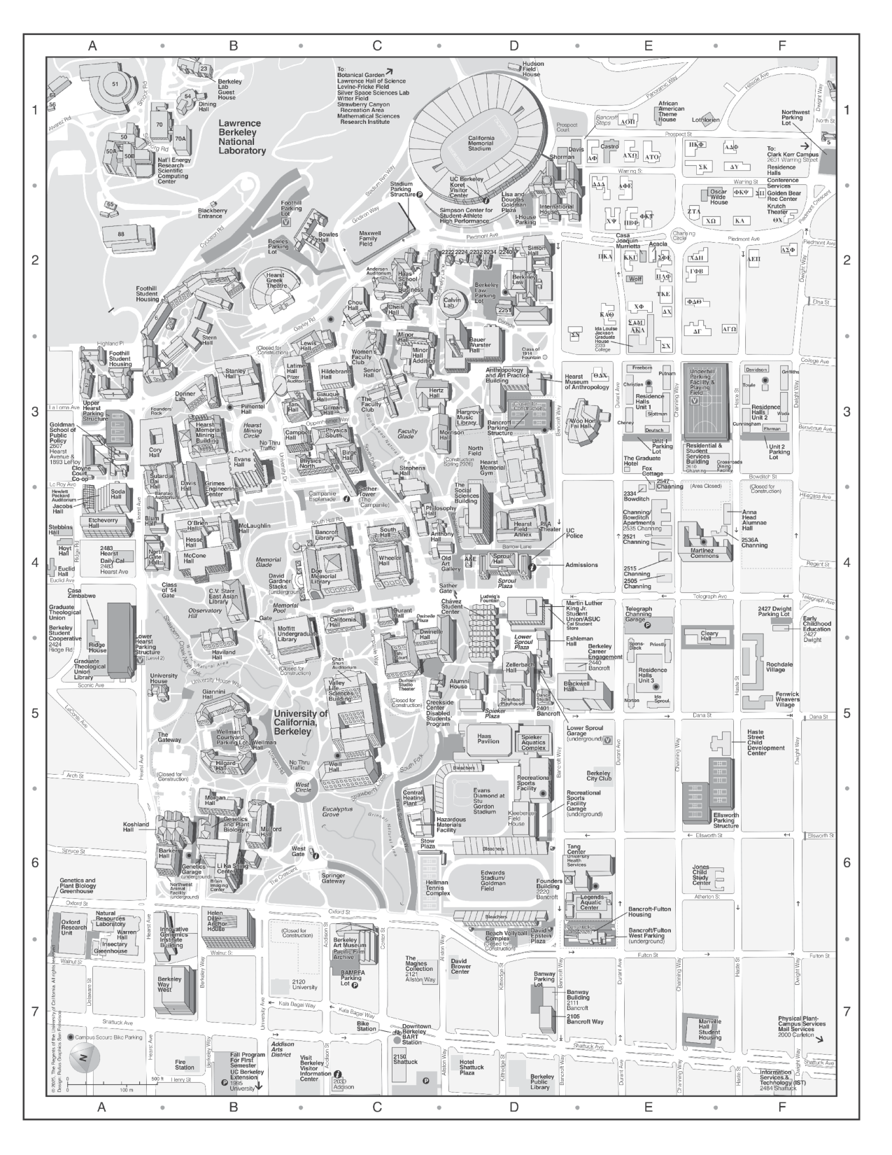 UC Berkeley Campus Map map